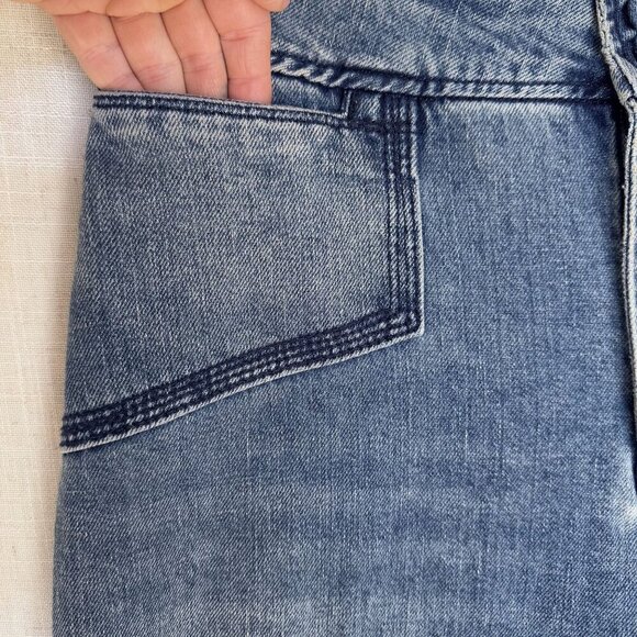 House of Harlow 1960 Stretch Cotton Denim High Rise Wide Leg Retro Jeans Size 30 - Picture 5 of 12